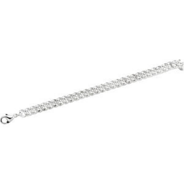 8mm Curb Chain Bracelet - Sterling Silver