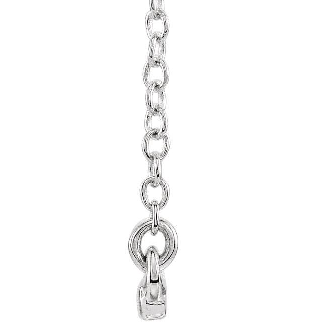 Straight Bar Necklace 16-18" - 14k Gold (Y, W or R), or Sterling Silver
