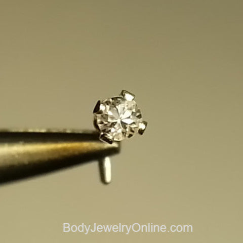 Nose Stud Post - SAPPHIRE 2mm AAA-Grade (Best!) Genuine Natural Facetted Stone Sterling Silver or 14k Gold Filled Helix, Tragus Cartilage