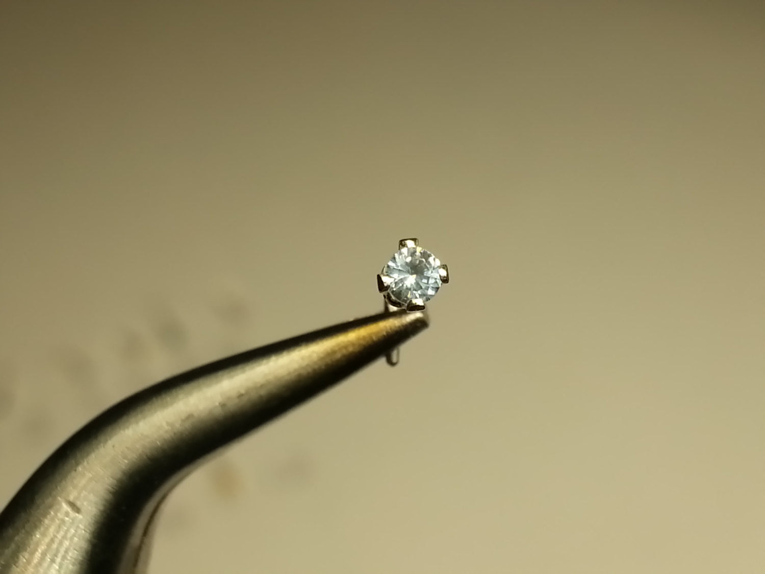 Nose Stud Post Birthstone 2mm Lab Created Faceted Stone Sterling Silver, Gold Fill, Helix, Tragus, Cartilage Topaz, Blue Zircon, Garnet, etc