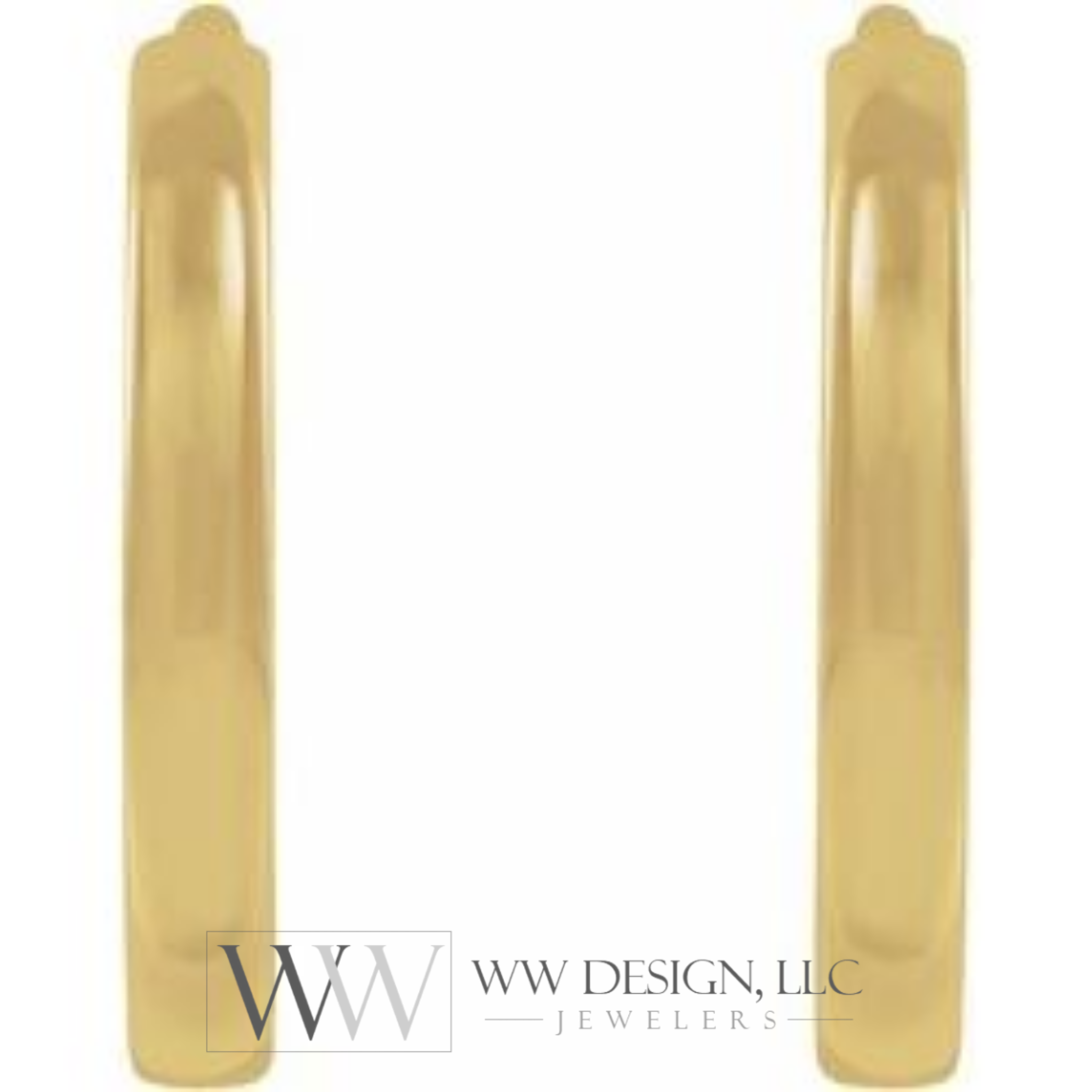 Hoop Huggie Sleeper Earrings - 14K Gold (Y, R OR W), Platinum, or Sterling Silver - wwdesignjewelers.com
