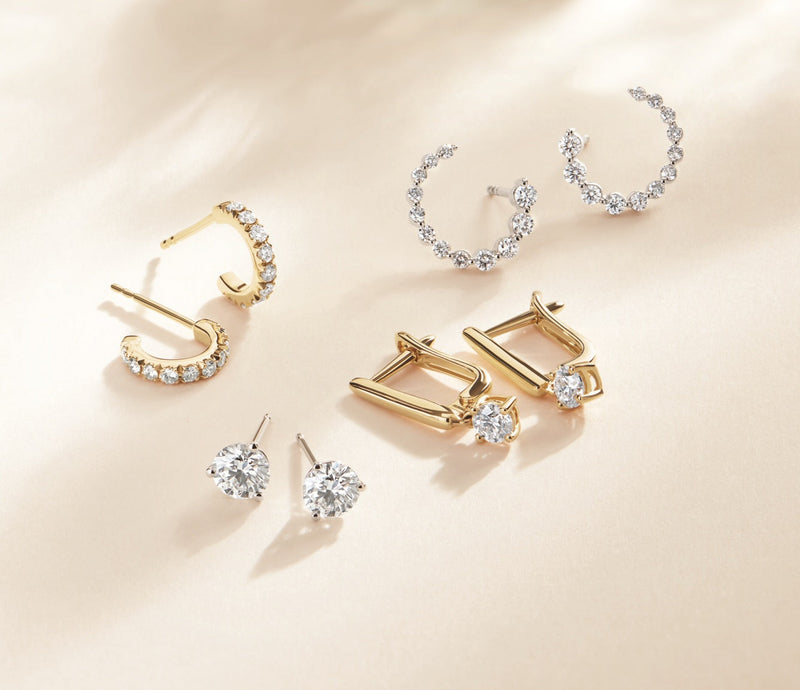 gold platinum earrings