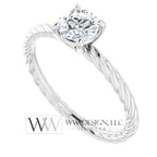  DIAMOND Engagement Ring Genuine F-H VS 0.5ct 5.2mm 14k Gold (Y, W, R) 18k Gold, Platinum Round Diamond Solitaire Engagement Promise Ring