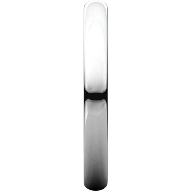 2.5mm Half Round Light Wedding Band Stackable Ring - 14k Gold (Y, W, or R), Palladium, Platinum, Sterling Silver