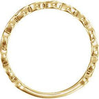 Infinity-Inspired Ring - 14k Gold (Y, W or R), Platinum, Sterling Silver