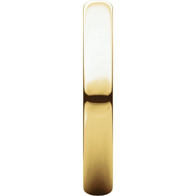 3mm Half Round Light Wedding Band Stackable Ring - 14k Gold (Y, W, or R), Palladium, Platinum, Sterling Silver