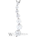 1 Ctw Journey Graduated Drop Diamond Necklace - 14K Gold (Y Or W) 14K White Earrings
