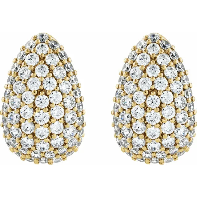 1.75 CTW Lab-Grown Diamond Teardrop Earrings - 14K Gold (Y, W or R)