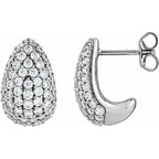 1.75 CTW Lab-Grown Diamond Teardrop Earrings - 14K Gold (Y, W or R)