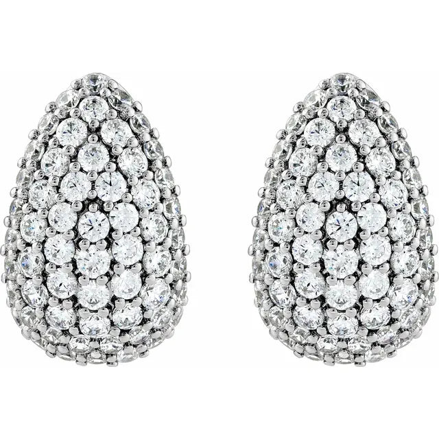 1.75 CTW Lab-Grown Diamond Teardrop Earrings - 14K Gold (Y, W or R)