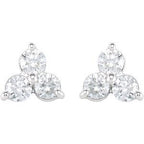 14K Yellow 1/5 CTW Natural Diamond Three-Stone Cluster Earring