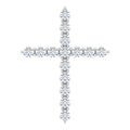Sterling Silver 1/2 CTW Natural Diamond Cross Pendant