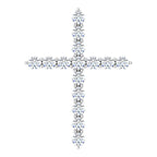 Sterling Silver 1/2 CTW Natural Diamond Cross Pendant