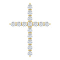 14K Yellow 1/2 CTW Lab-Grown Diamond Cross Pendant