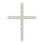 14K Yellow 1/2 CTW Lab-Grown Diamond Cross Pendant