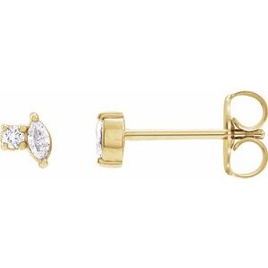 Platinum .08 CTW Natural Diamond Earrings