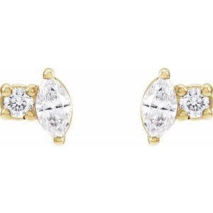 Platinum .08 CTW Natural Diamond Earrings