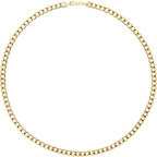 5.3mm Hollow Curb Chain Bracelet or Necklace - 14k Yellow Gold