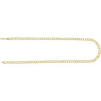 5.3mm Hollow Curb Chain Bracelet or Necklace - 14k Yellow Gold