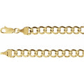 5.3mm Hollow Curb Chain Bracelet or Necklace - 14k Yellow Gold