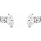 Platinum .08 CTW Natural Diamond Earrings