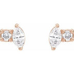 Platinum .08 CTW Natural Diamond Earrings