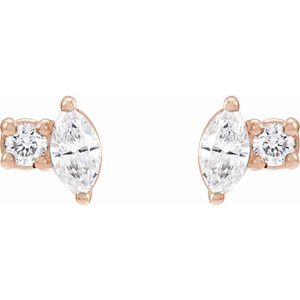 Platinum .08 CTW Natural Diamond Earrings