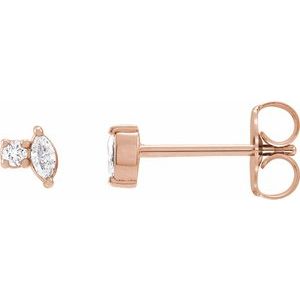 Platinum .08 CTW Natural Diamond Earrings