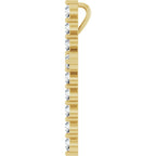 14K Yellow 3/4 CTW Natural Diamond Cross Pendant