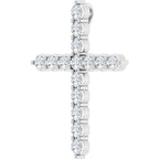Platinum 3/4 CTW Natural Diamond Cross Pendant