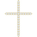 14K Yellow 1 CTW Natural Diamond Cross Pendant