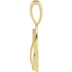 0.015 CT Natural Diamond Chinese Zodiac Rabbit Pendant - 14k Gold (Y, W or R)