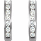 14K White 3/8 CTW Natural Diamond Earrings