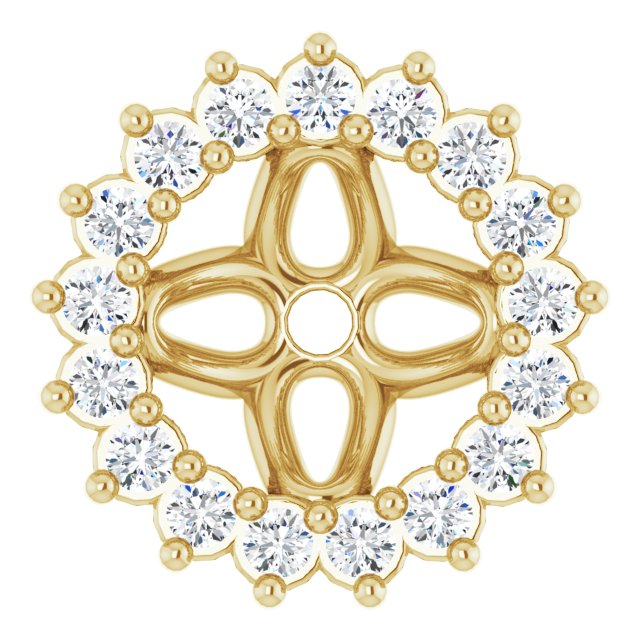1/8 CTW Natural Diamond Earring Jackets - 14k Gold (Y, W, R), Sterling Silver or Platinum
