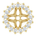 1/8 CTW Natural Diamond Earring Jackets - 14k Gold (Y, W, R), Sterling Silver or Platinum