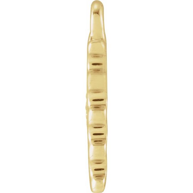 .015 CTW Natural Diamond Blue Enamel Stamp Dangle Charm - 14k Gold (Y, W, R)