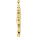 .015 CTW Natural Diamond Blue Enamel Stamp Dangle Charm - 14k Gold (Y, W, R)