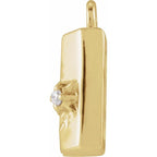 .006 CT Natural Diamond Map Dangle - 14k Gold (Y, W, R)