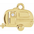 .005 CT Natural Diamond Camper Dangle Charm - 14k Gold (Y, W, R)