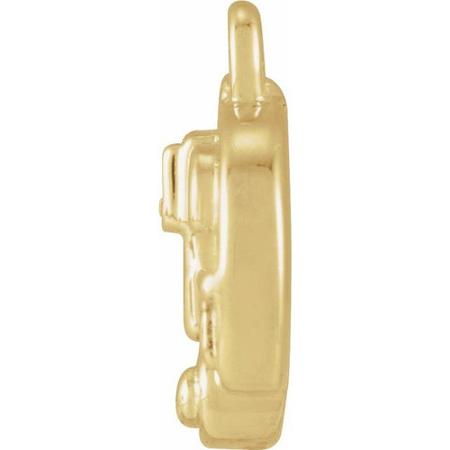 .005 CT Natural Diamond Camper Dangle Charm - 14k Gold (Y, W, R)