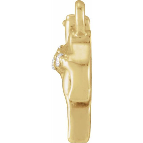 .015 CTW Natural Diamond Camel Dangle Charm - 14k Gold (Y, W, R)