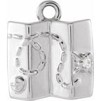 .006 CT Natural Diamond Map Dangle - 14k Gold (Y, W, R)
