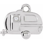 .005 CT Natural Diamond Camper Dangle Charm - 14k Gold (Y, W, R)