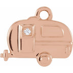 .005 CT Natural Diamond Camper Dangle Charm - 14k Gold (Y, W, R)