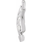 .03 CTW Natural Diamond Sailboat Dangle Charm - 14k Gold (Y, W, R)