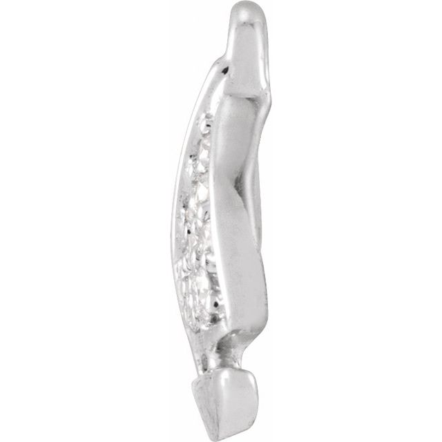 .03 CTW Natural Diamond Sailboat Dangle Charm - 14k Gold (Y, W, R)