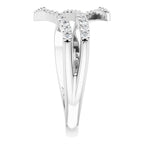 1/5 Ctw Double Bypass Diamond Ring - 14K Gold (Y W Or R) Platinum Rings