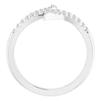 1/5 Ctw Double Bypass Diamond Ring - 14K Gold (Y W Or R) Platinum Rings