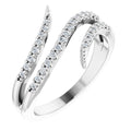 1/5 Ctw Double Bypass Diamond Ring - 14K Gold (Y W Or R) Platinum Rings