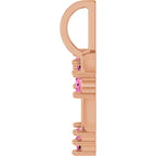 14K Rose Natural Pink Sapphire Heart Pendant
